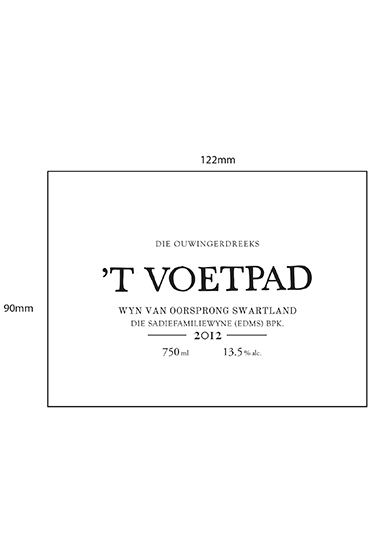 No vintage 'T Voetpad Front Label