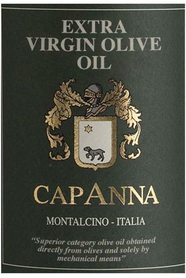 Extra Virgin Olive Oil label