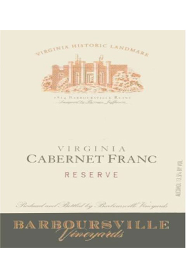 NV Barboursville Cabernet Franc front label